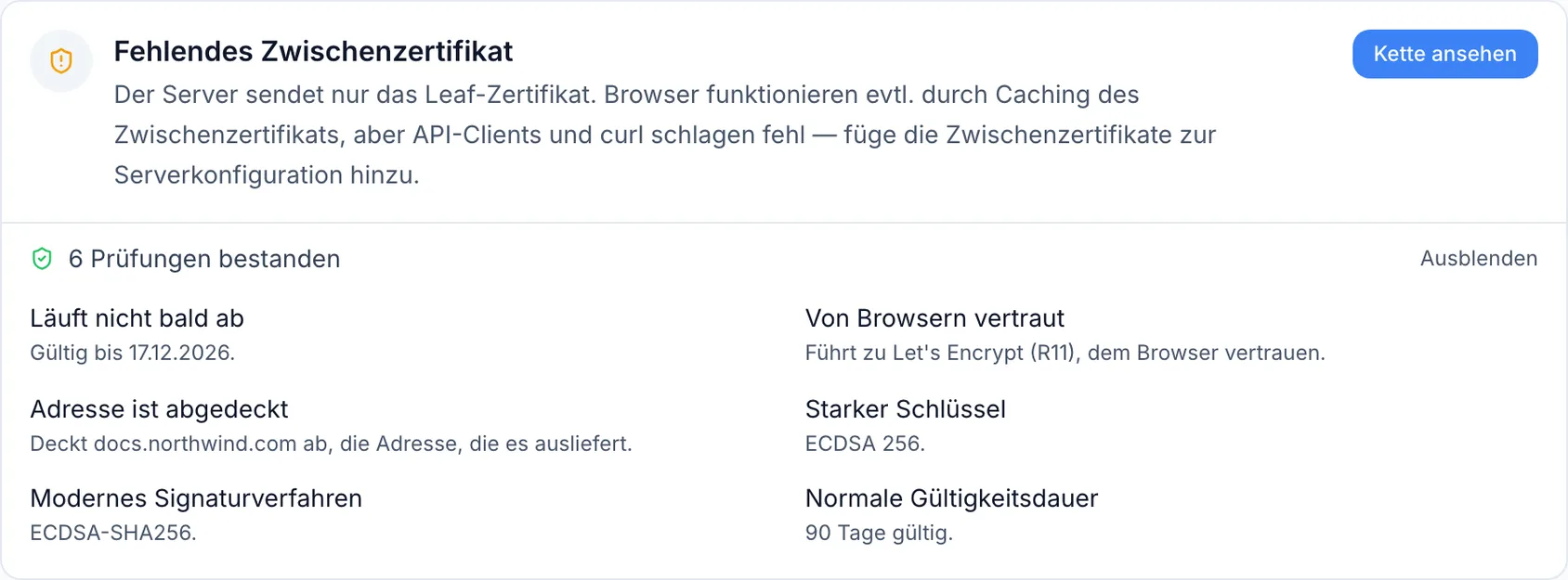Zertifikatszustand