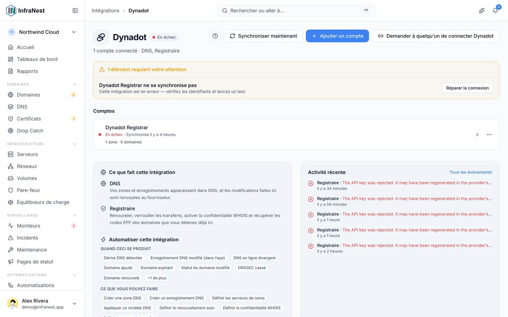 Connecter Dynadot