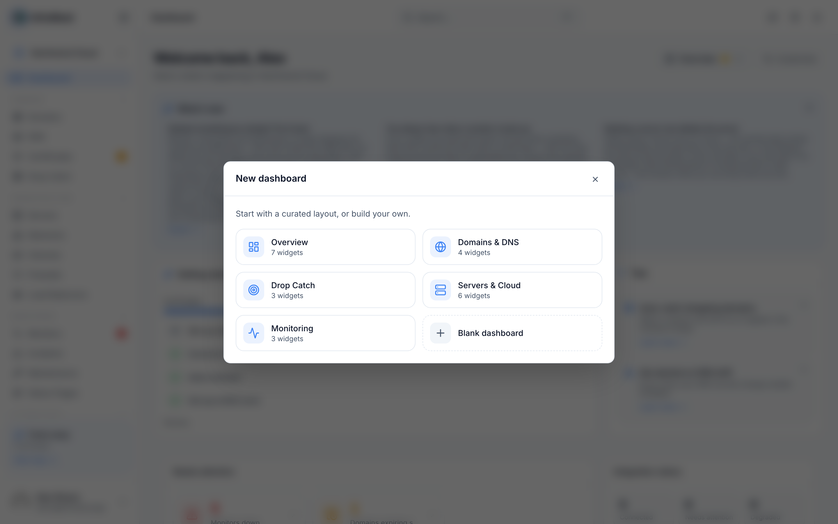 Create and customize a dashboard