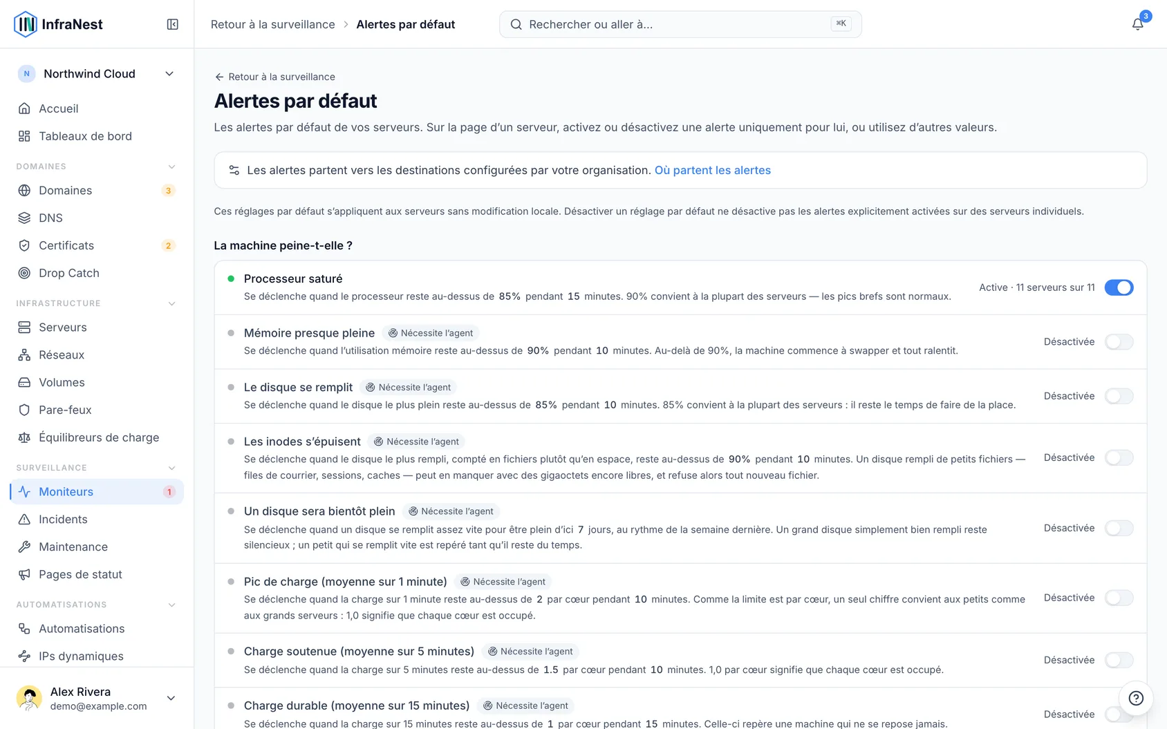 Choisissez les alertes que vous recevez
