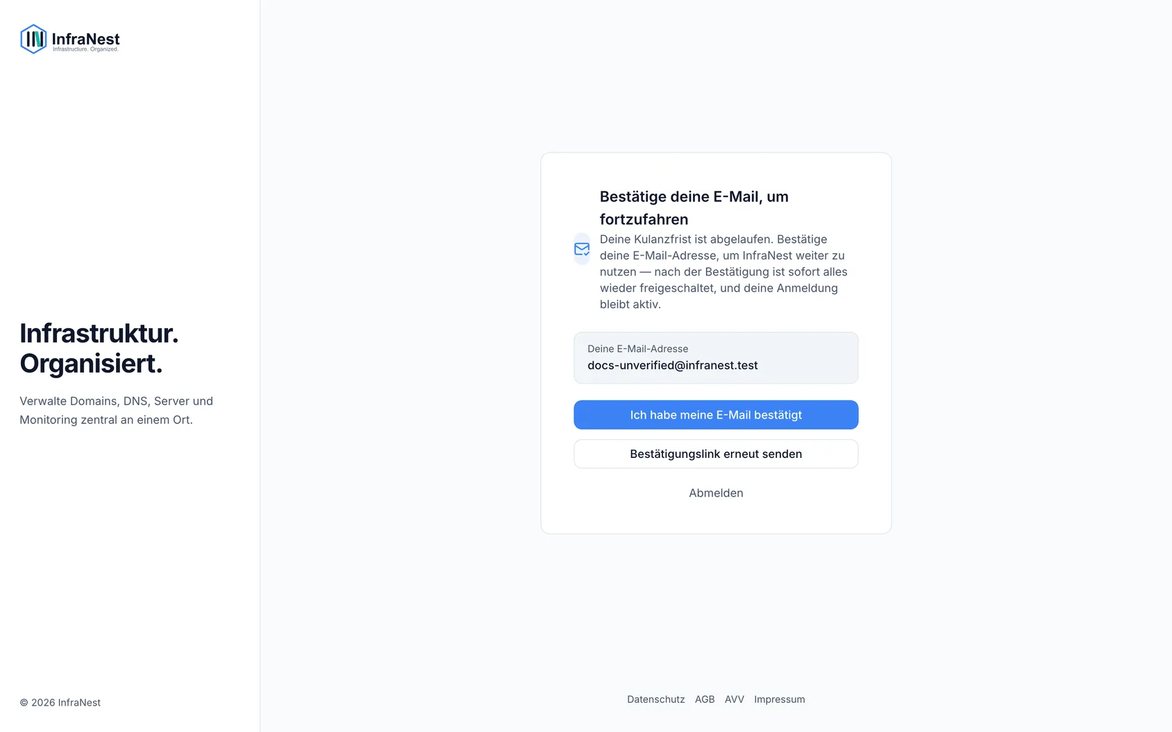 E-Mail-Adresse bestätigen
