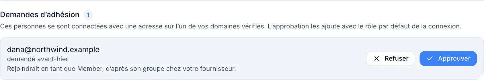 Approuver les demandes d’adhésion à votre organisation