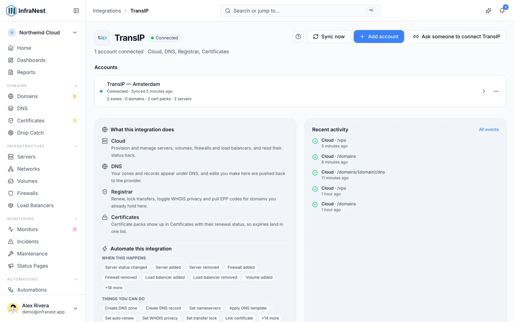 Connect TransIP