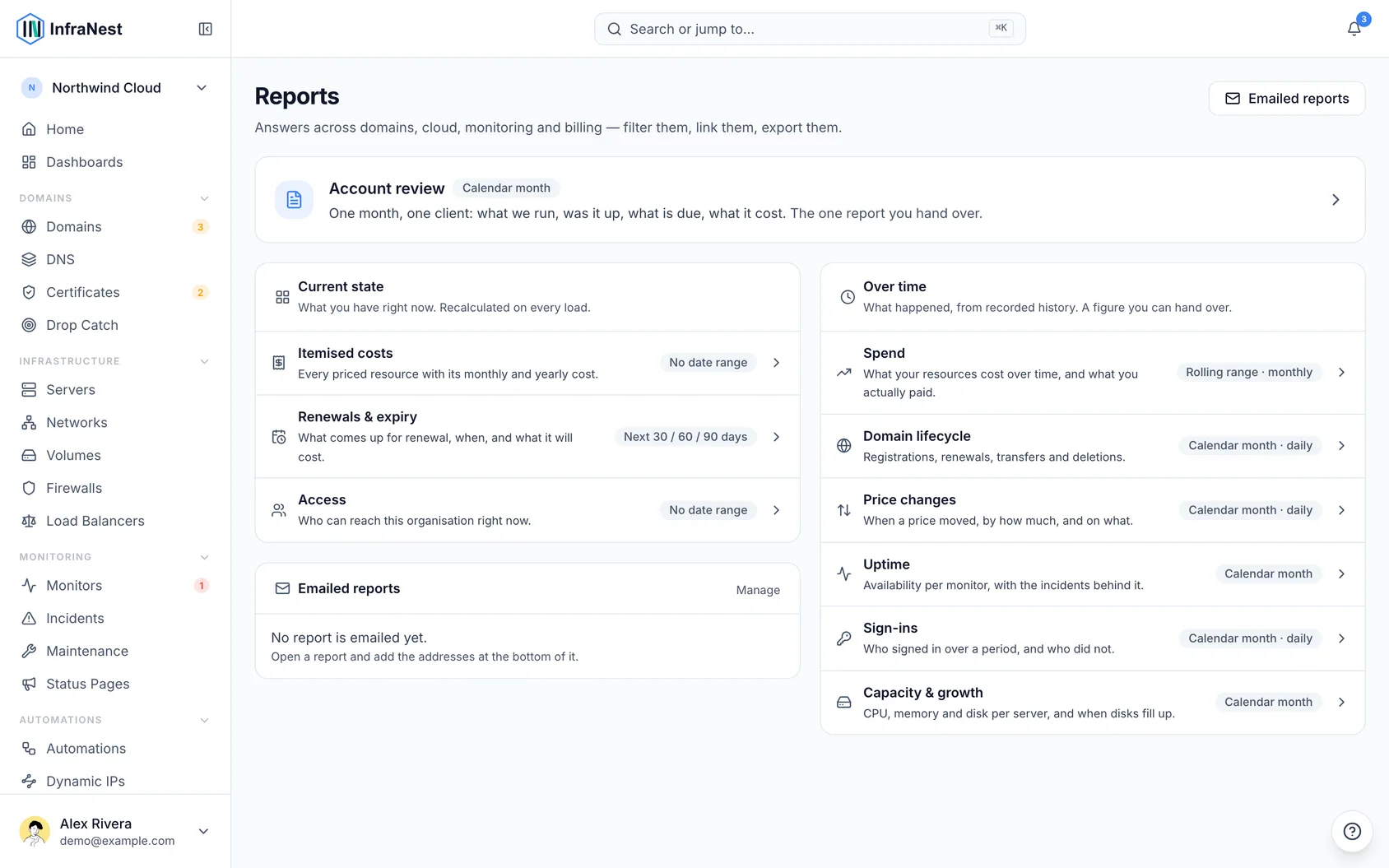 Find, filter and share a report