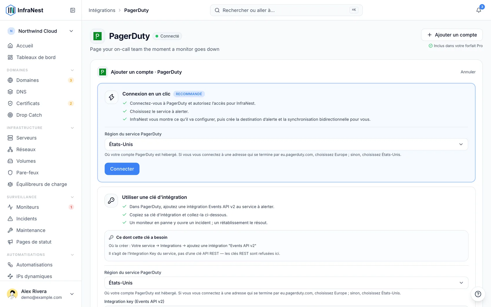 Connecter PagerDuty