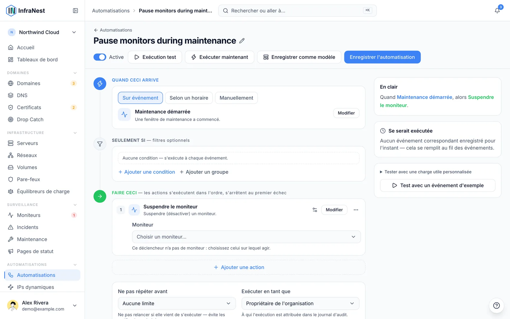 Exemples d'automatisations