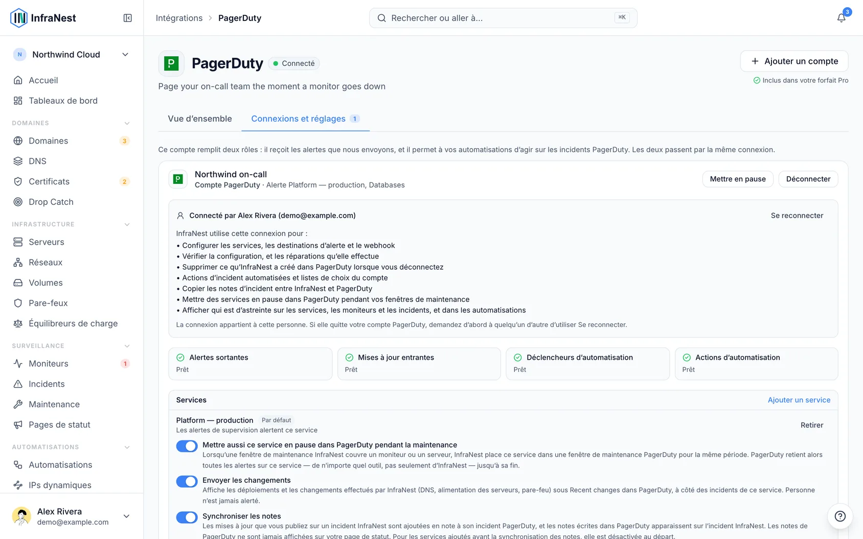 Connecter PagerDuty