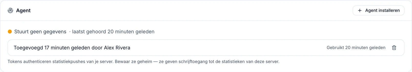 Een server rapporteert niet meer