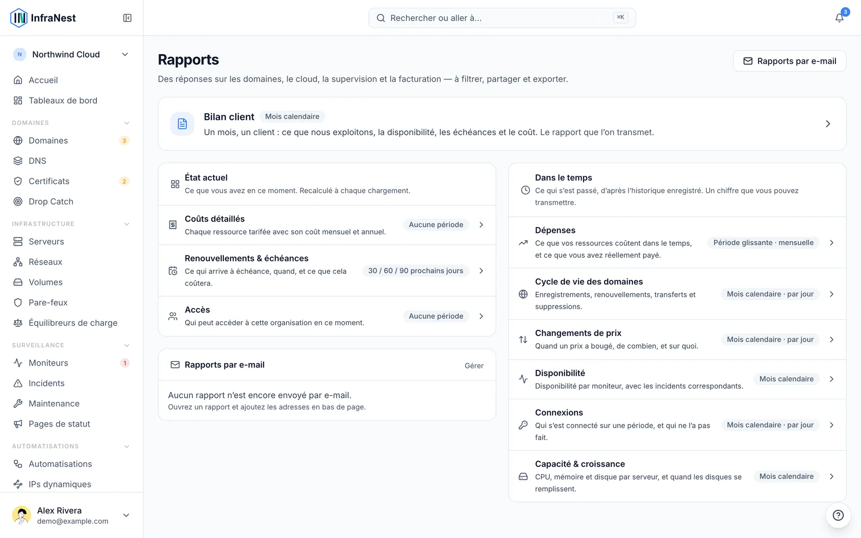 Trouver, filtrer et partager un rapport