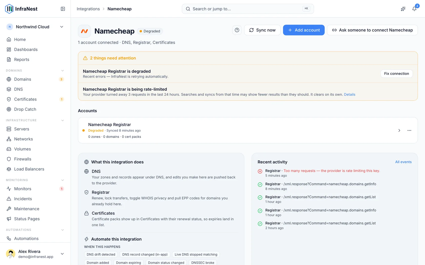 Connect Namecheap