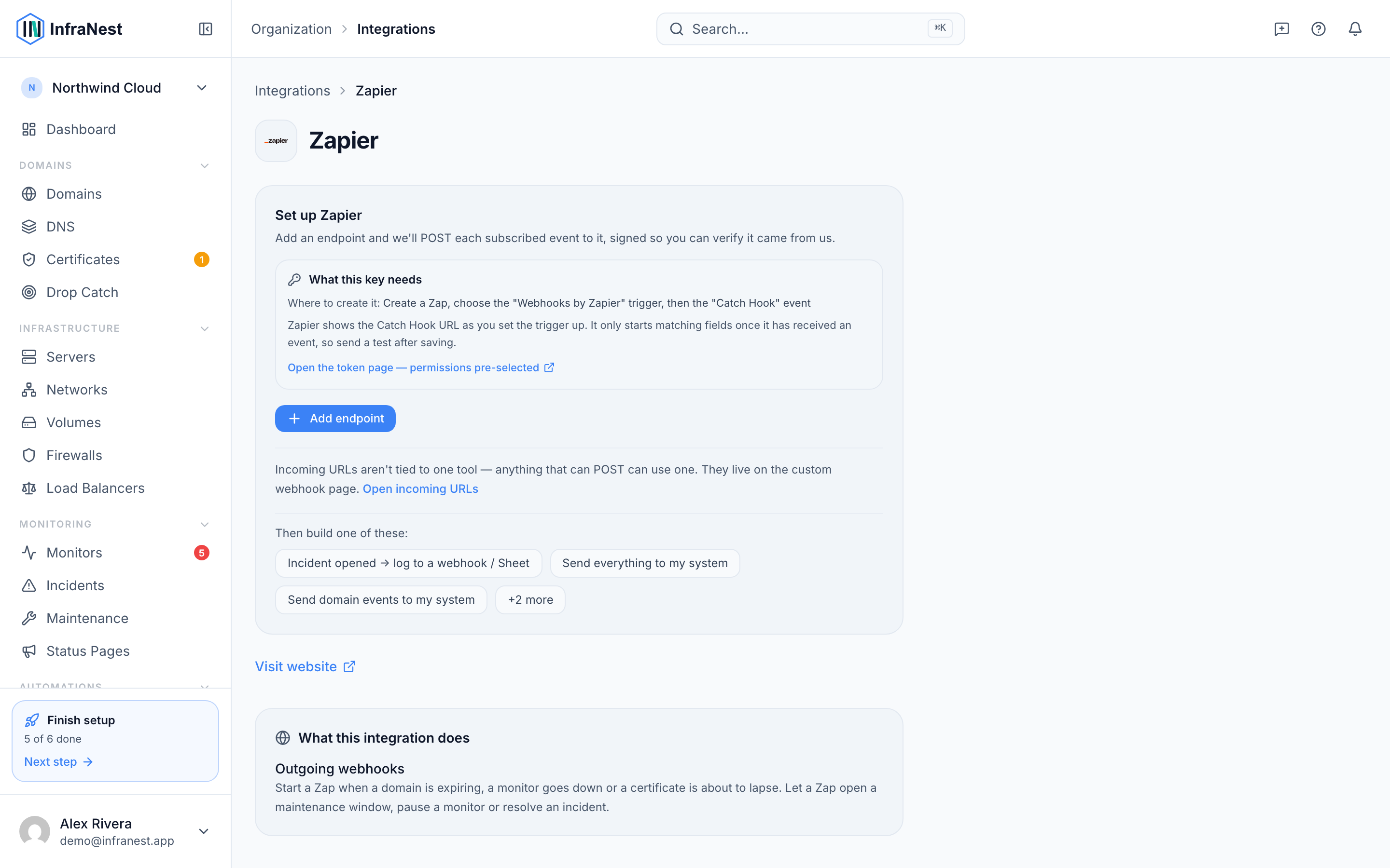 Connect Zapier