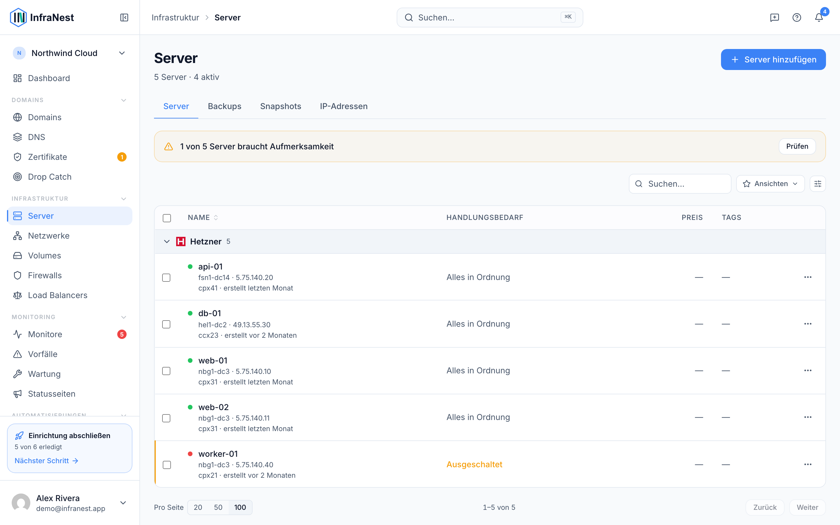 Über Cloud-Server