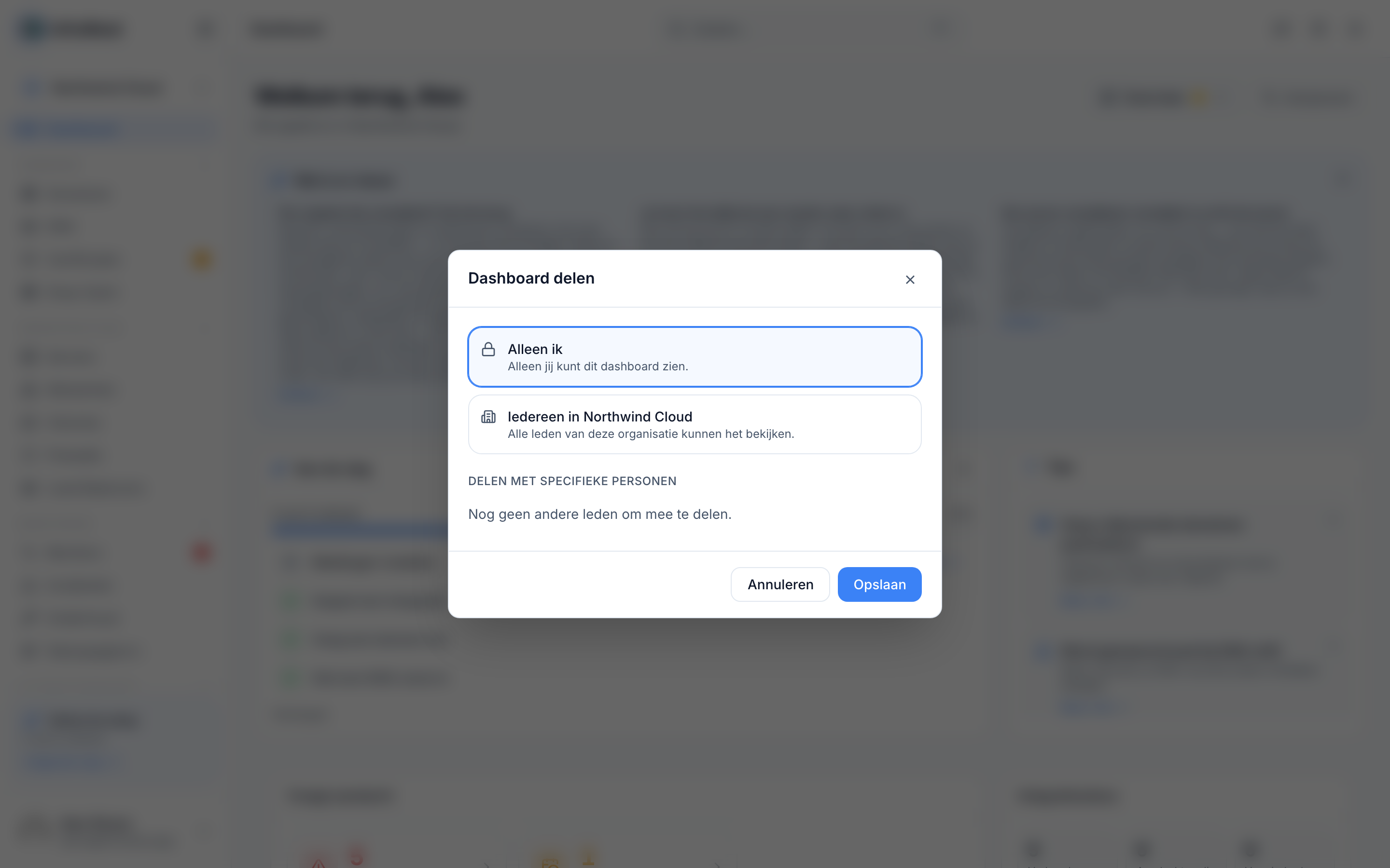 Een dashboard delen