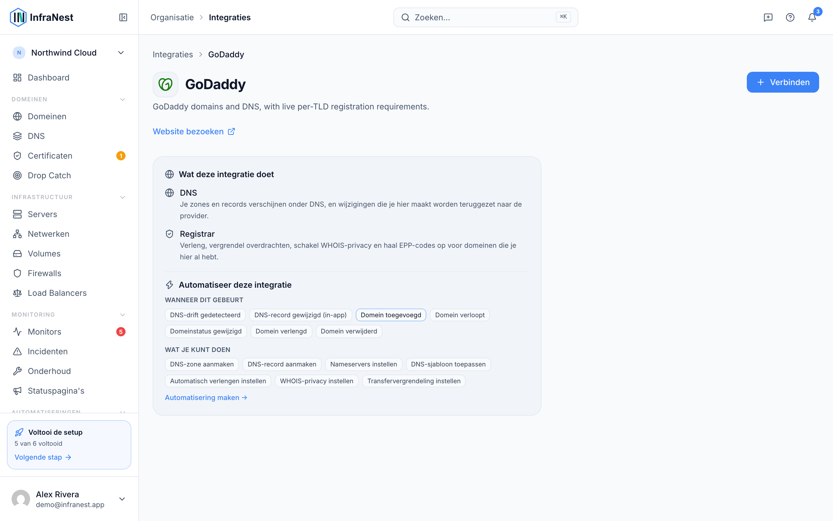 GoDaddy koppelen