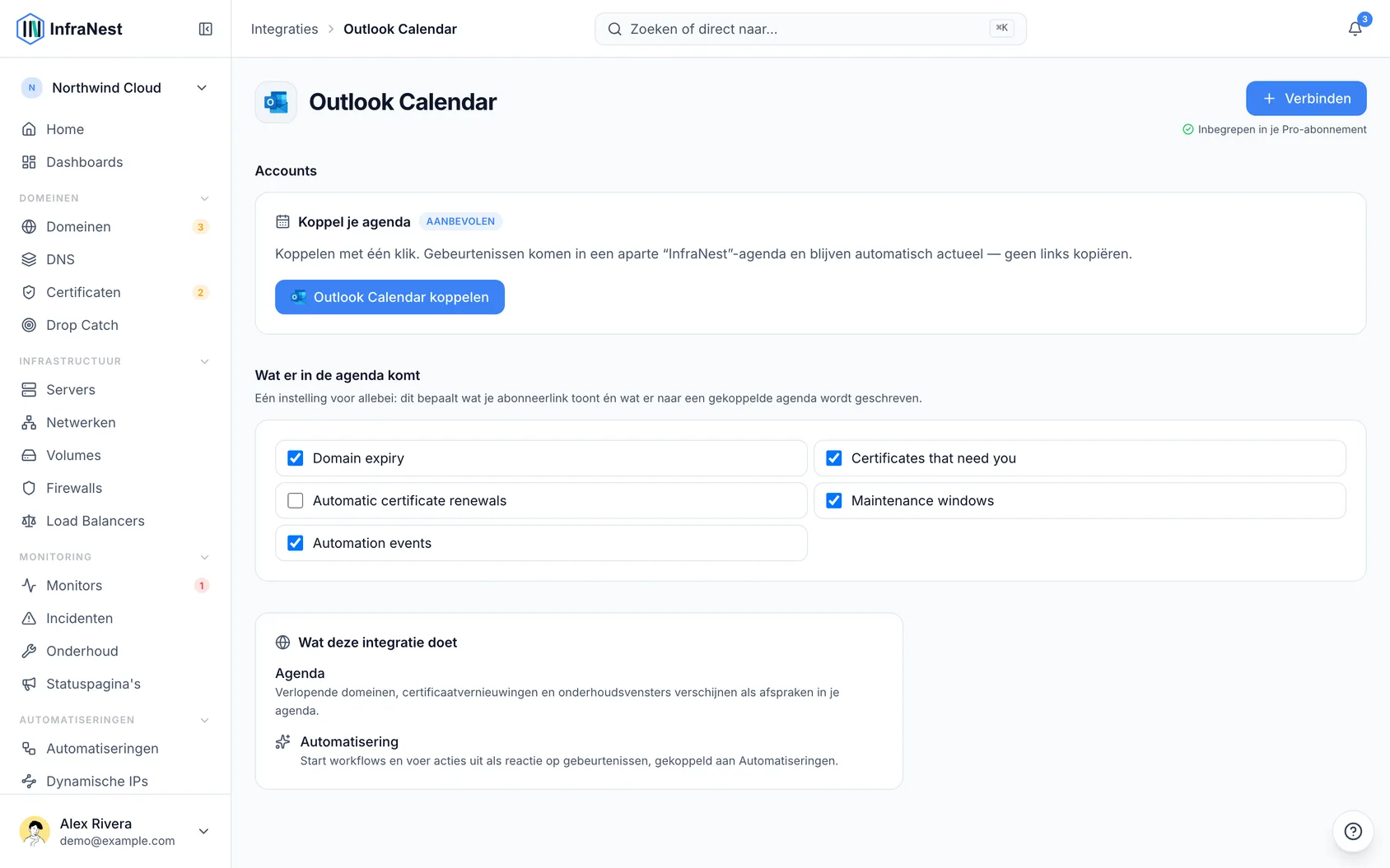 Outlook Agenda koppelen