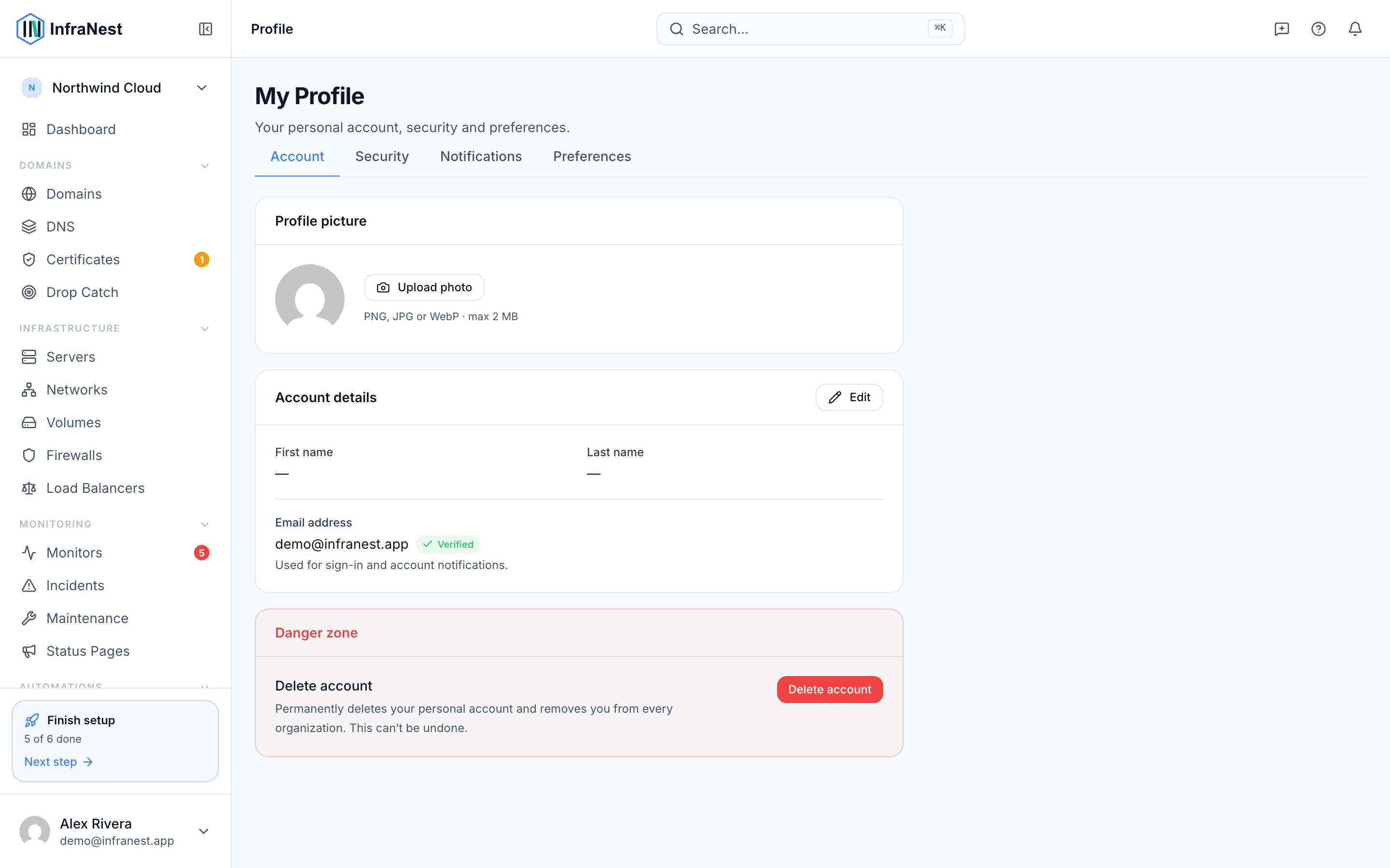 Your account and sign-in