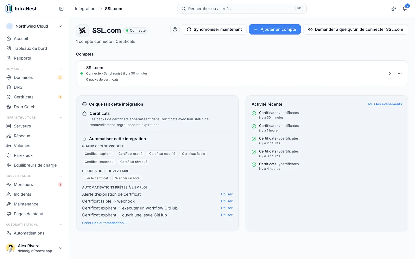 Connecter SSL.com