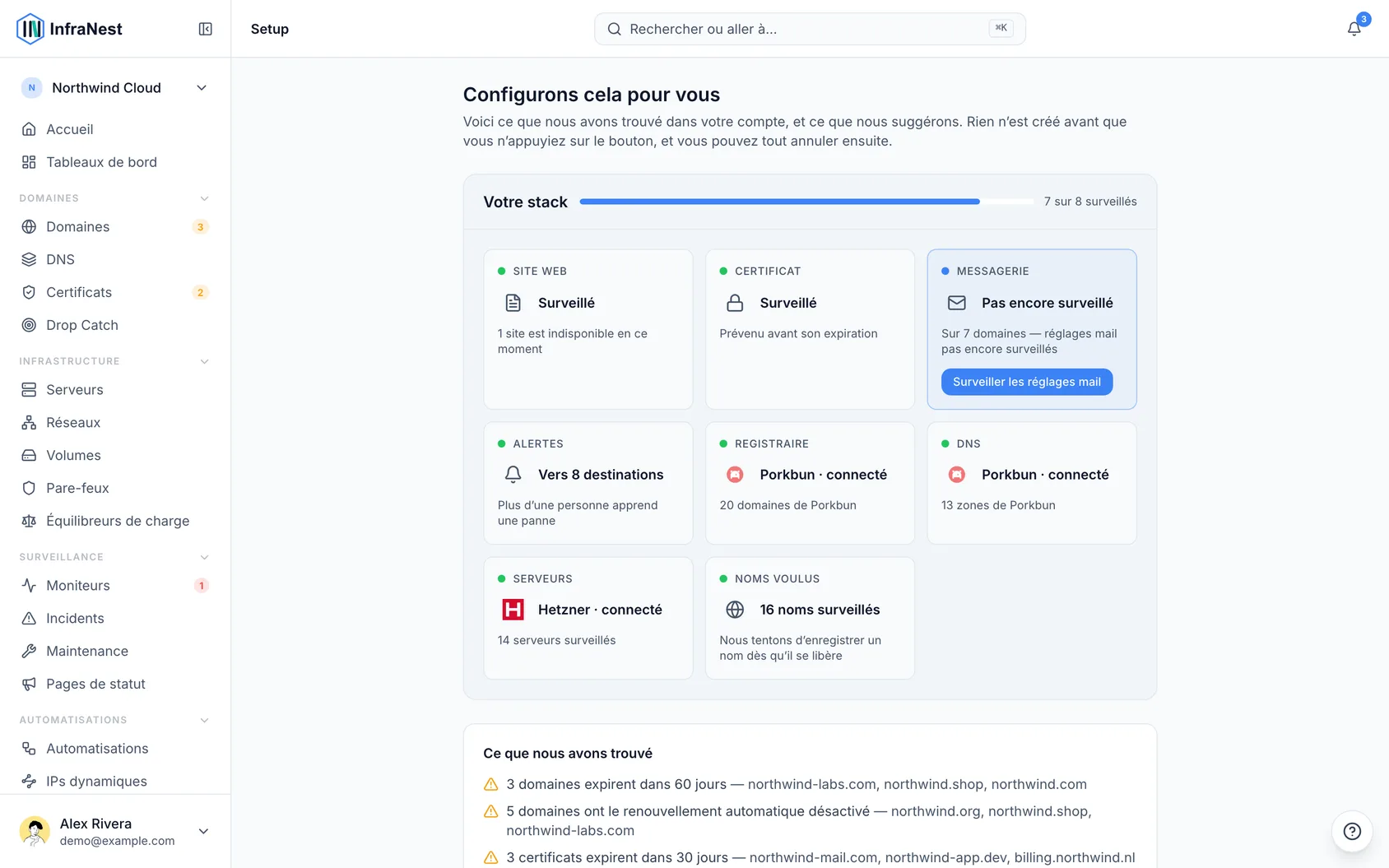 Laissez-nous configurer votre compte