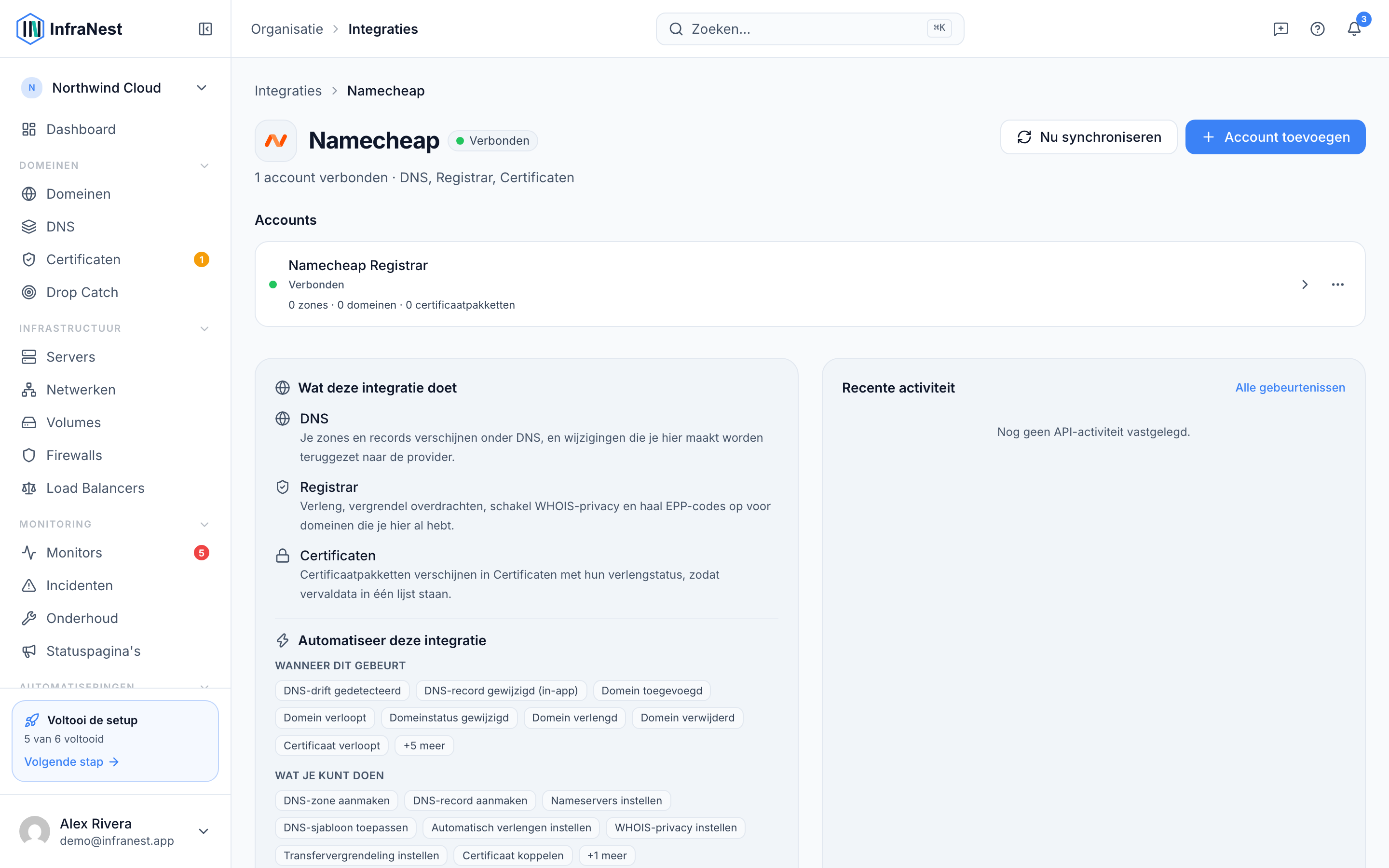Namecheap verbinden