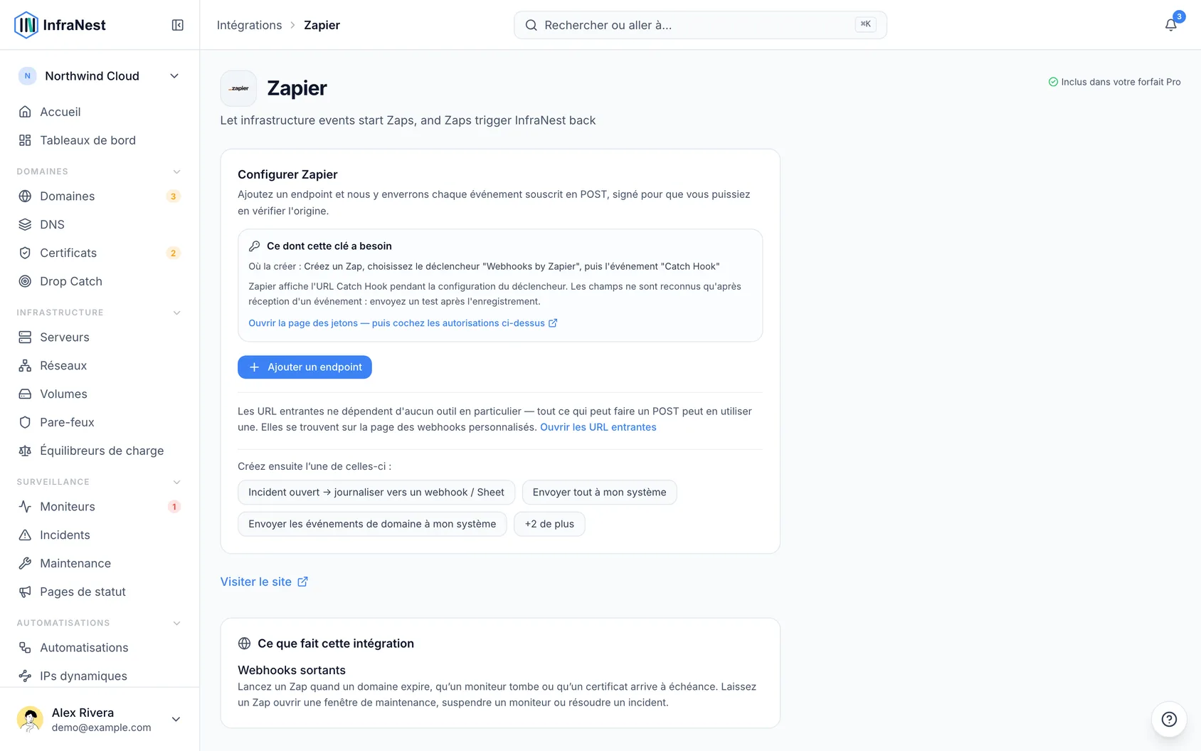 Connecter Zapier