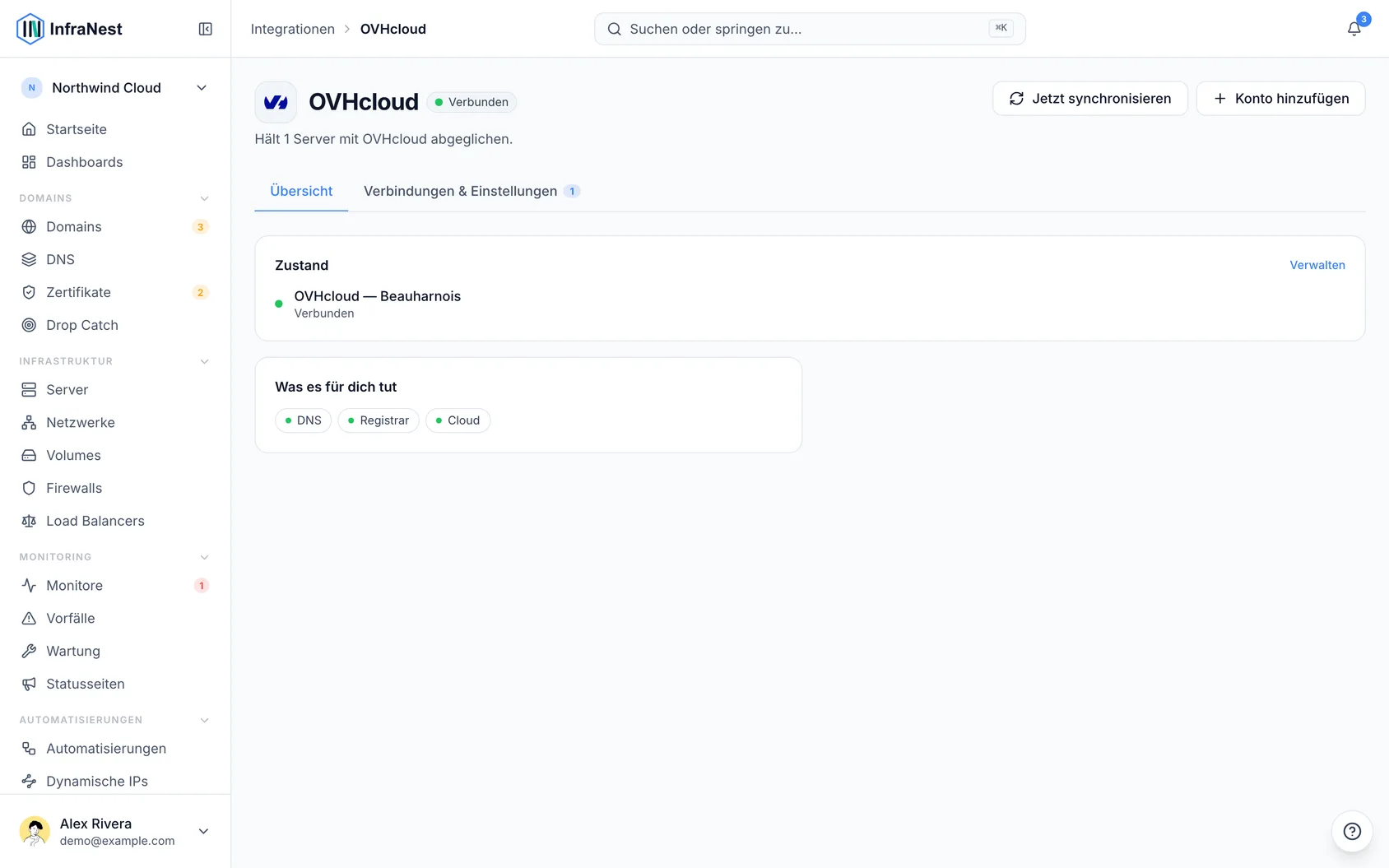 OVHcloud verbinden