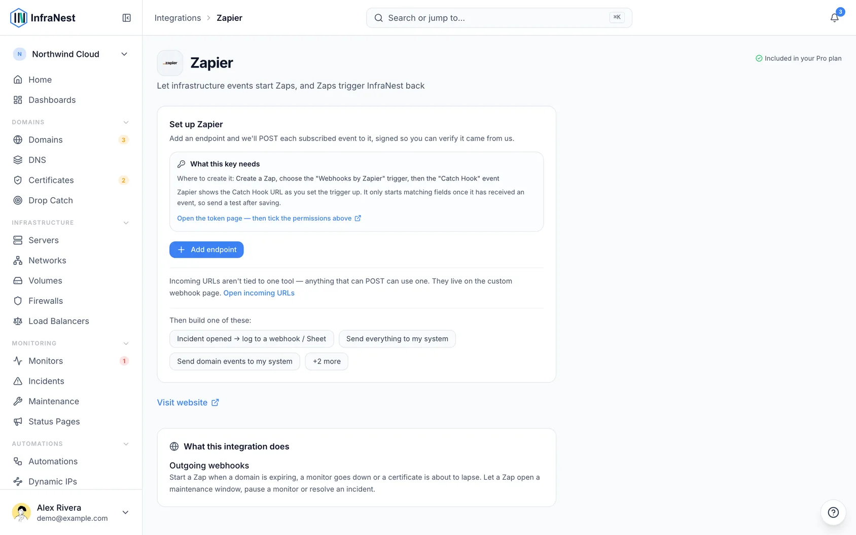Connect Zapier