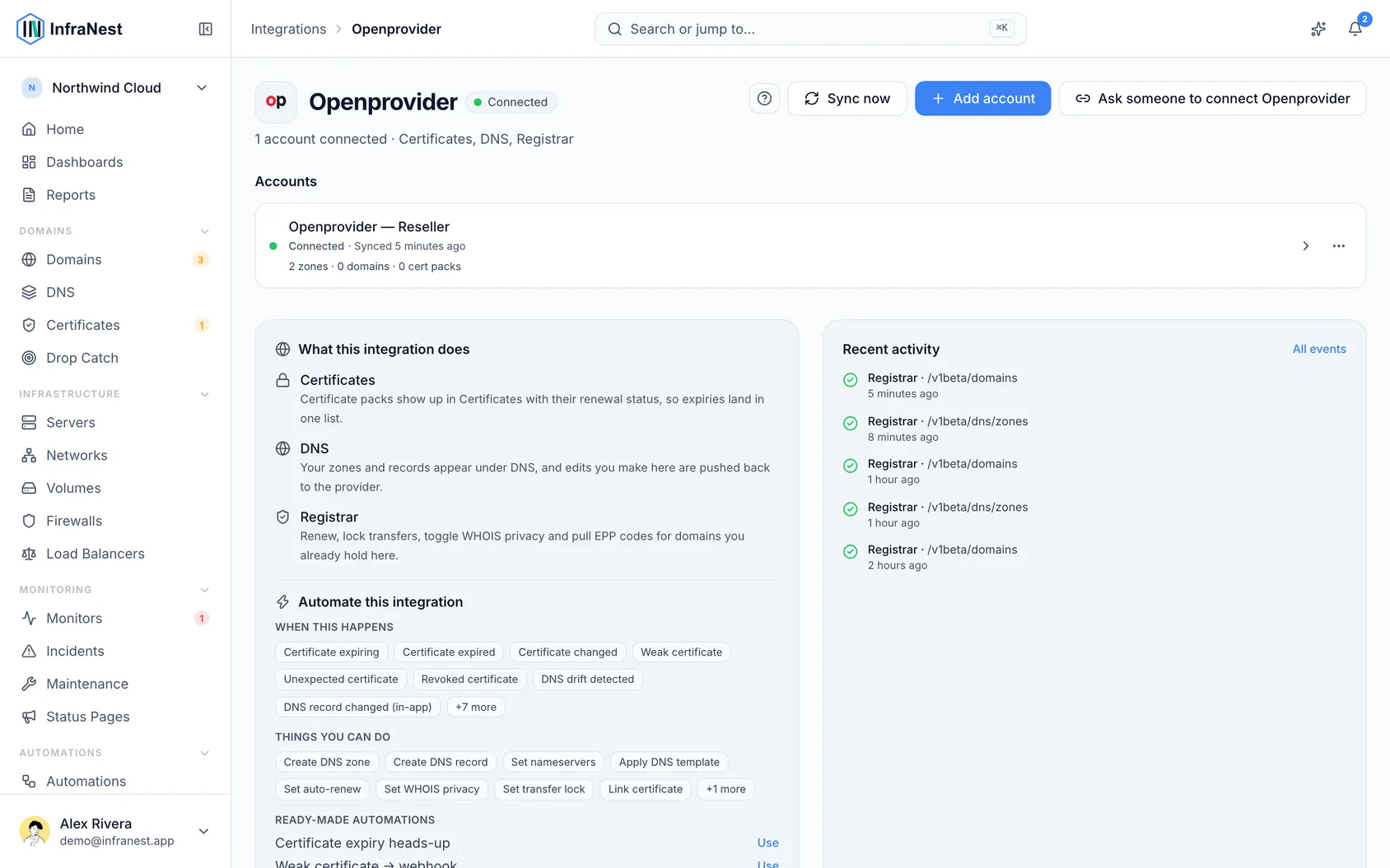 Connect Openprovider
