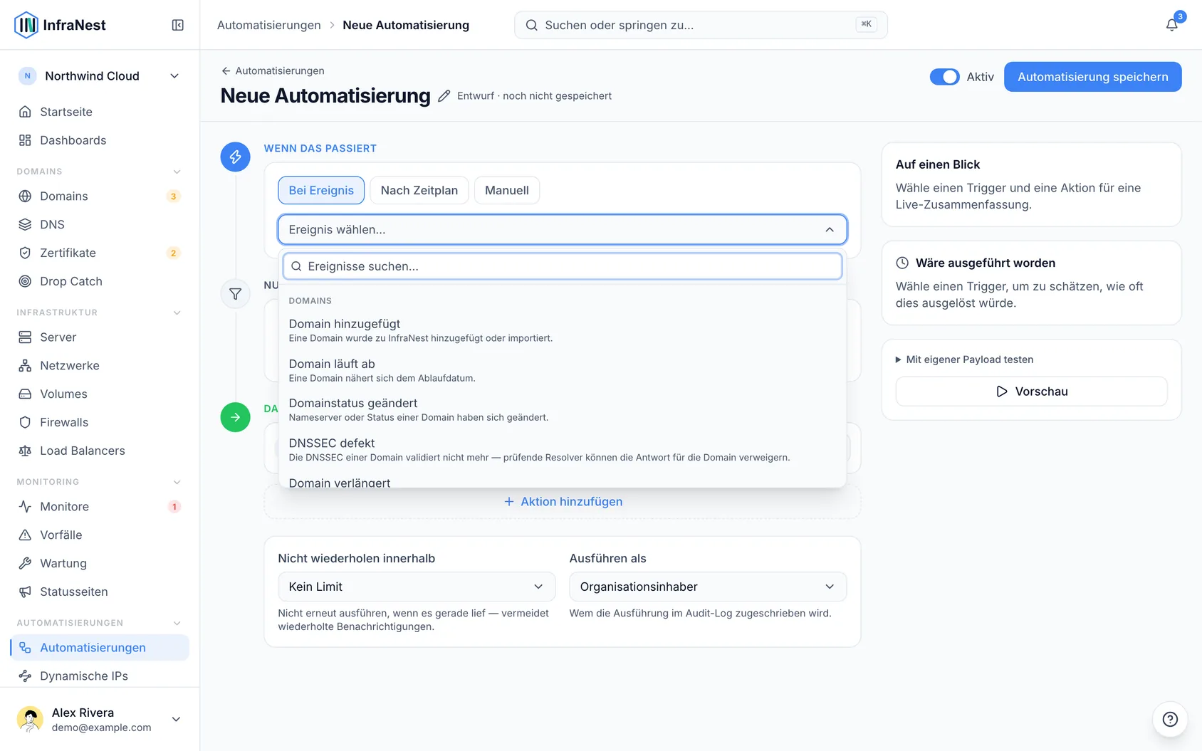 Eine Automatisierung erstellen