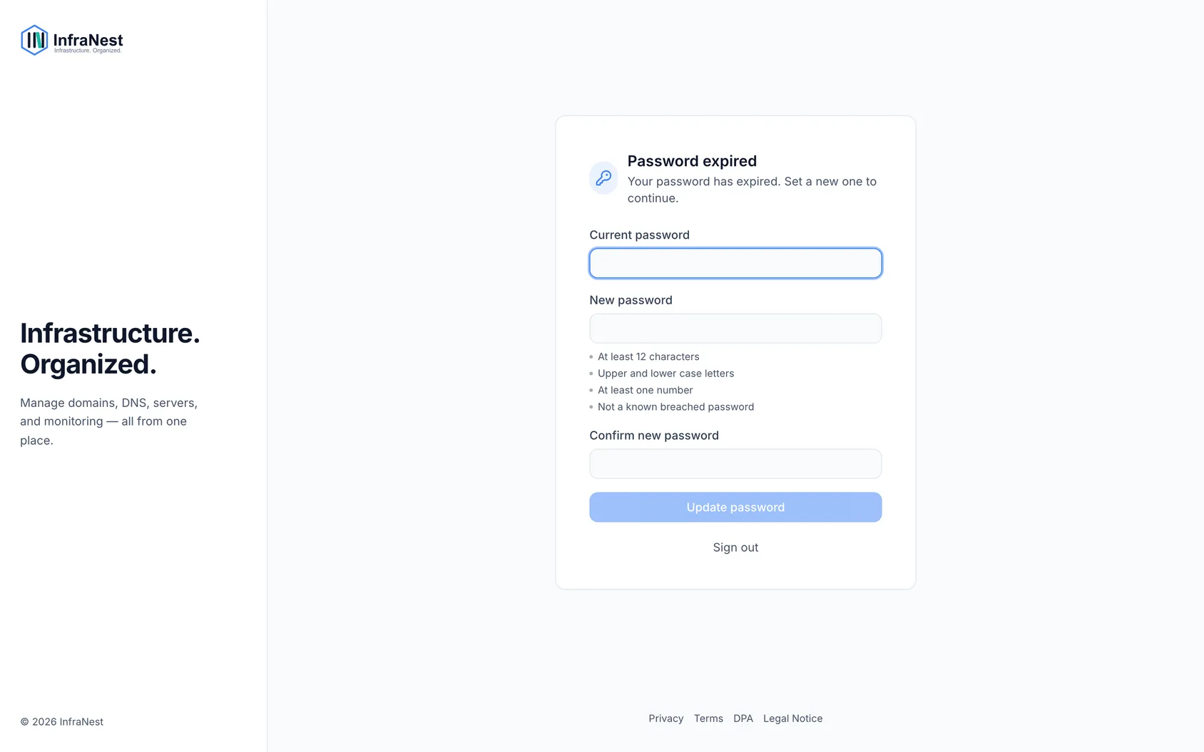 You're asked to change your password