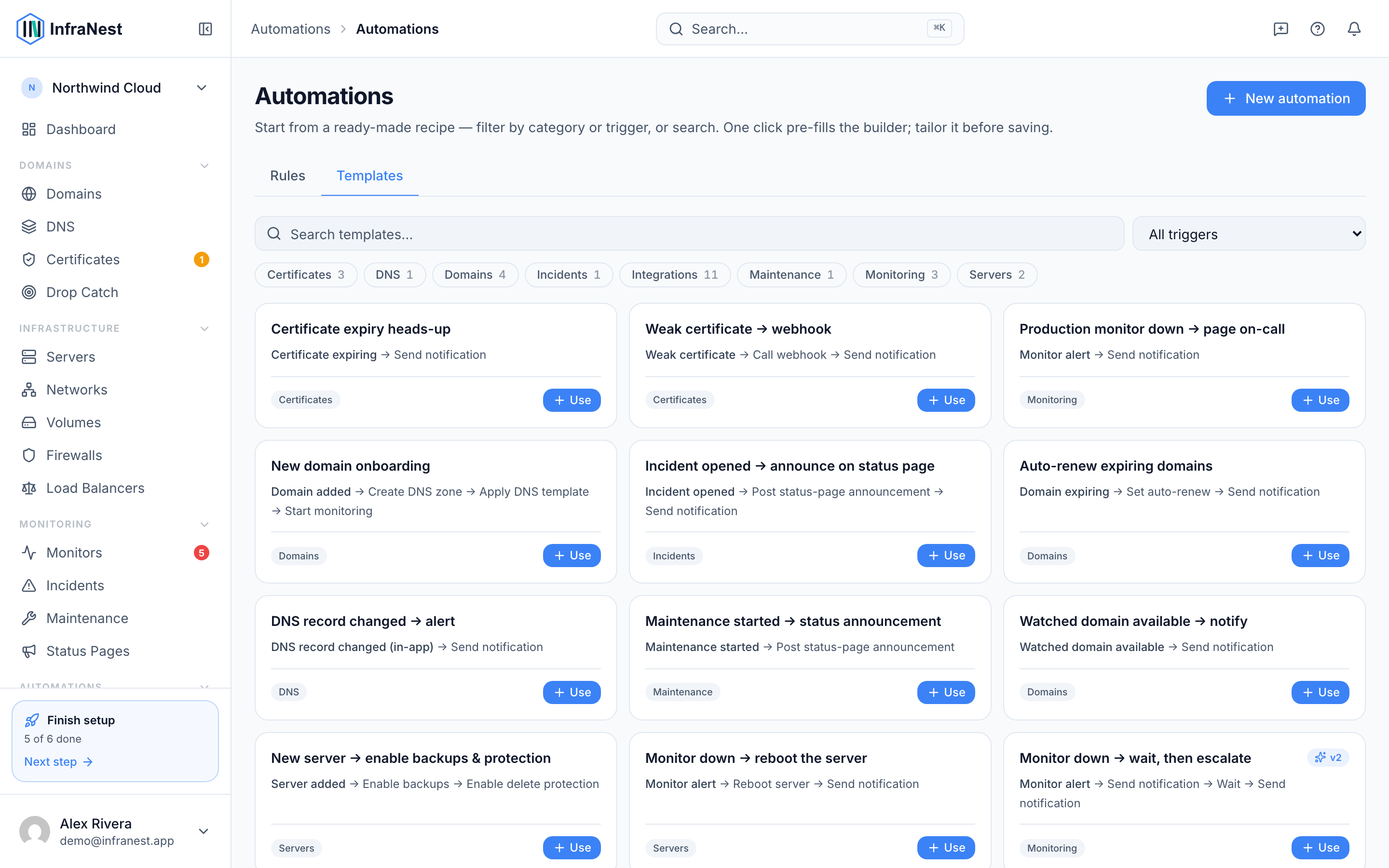 Start from an automation template