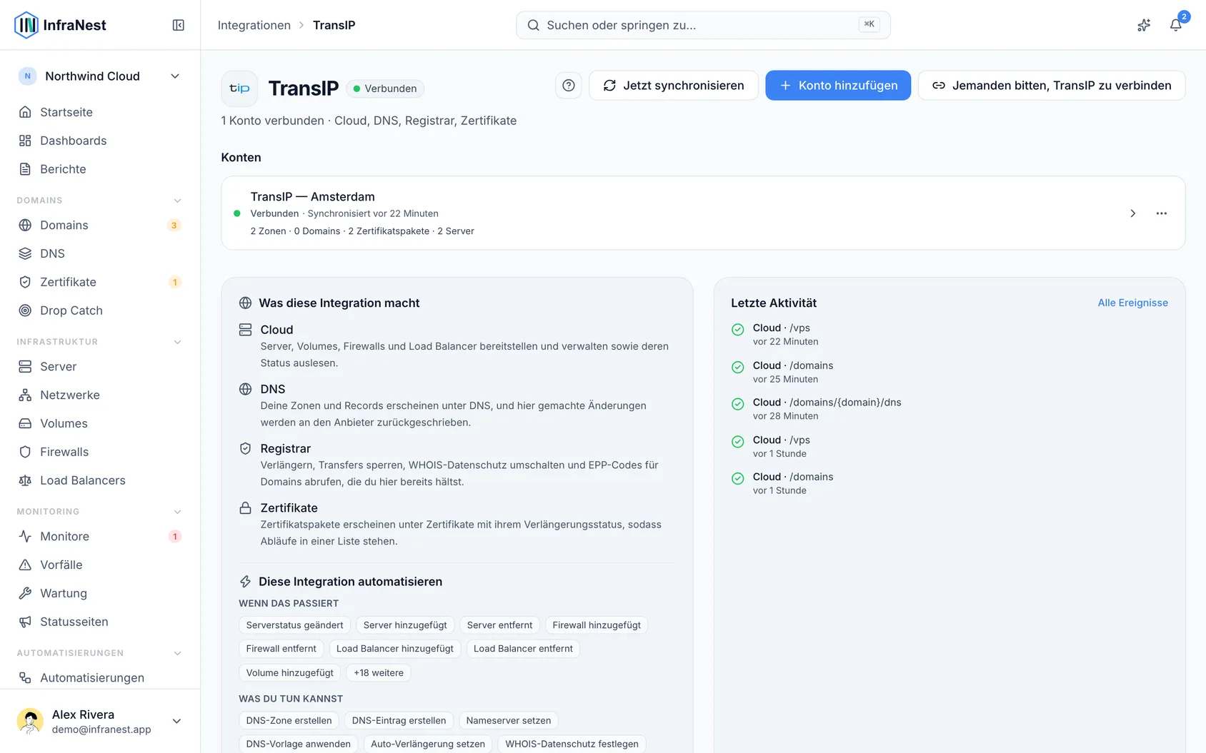 TransIP verbinden