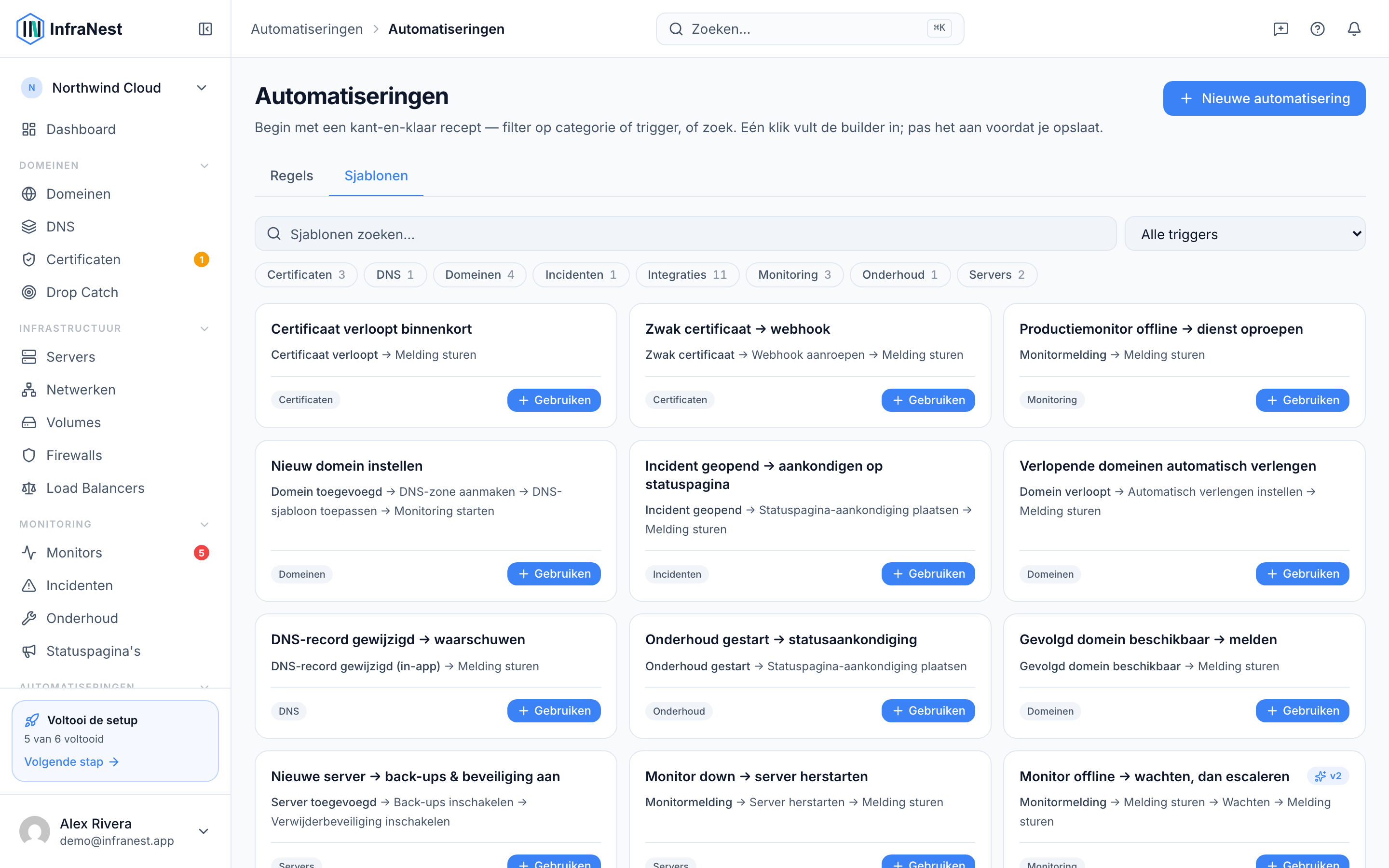 Beginnen met een automatiseringssjabloon