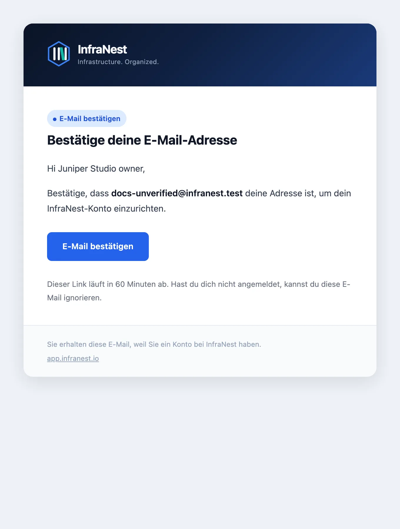 E-Mail-Adresse bestätigen