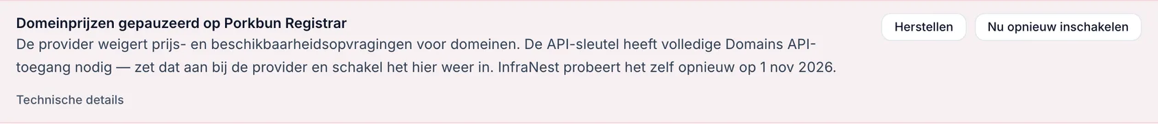 Wanneer een provider iets weigert dat je hebt aangevraagd