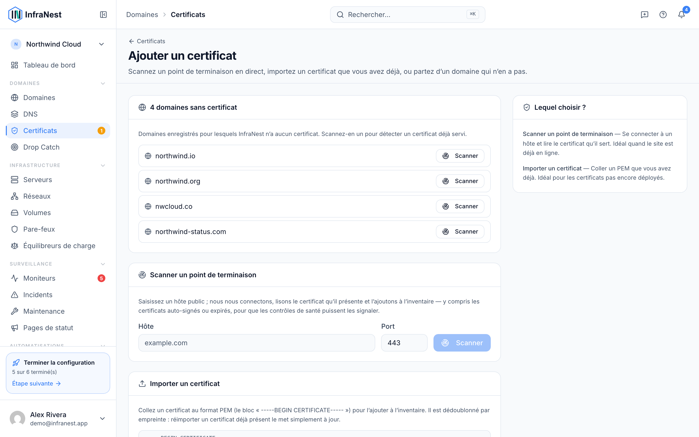 Ajouter un certificat