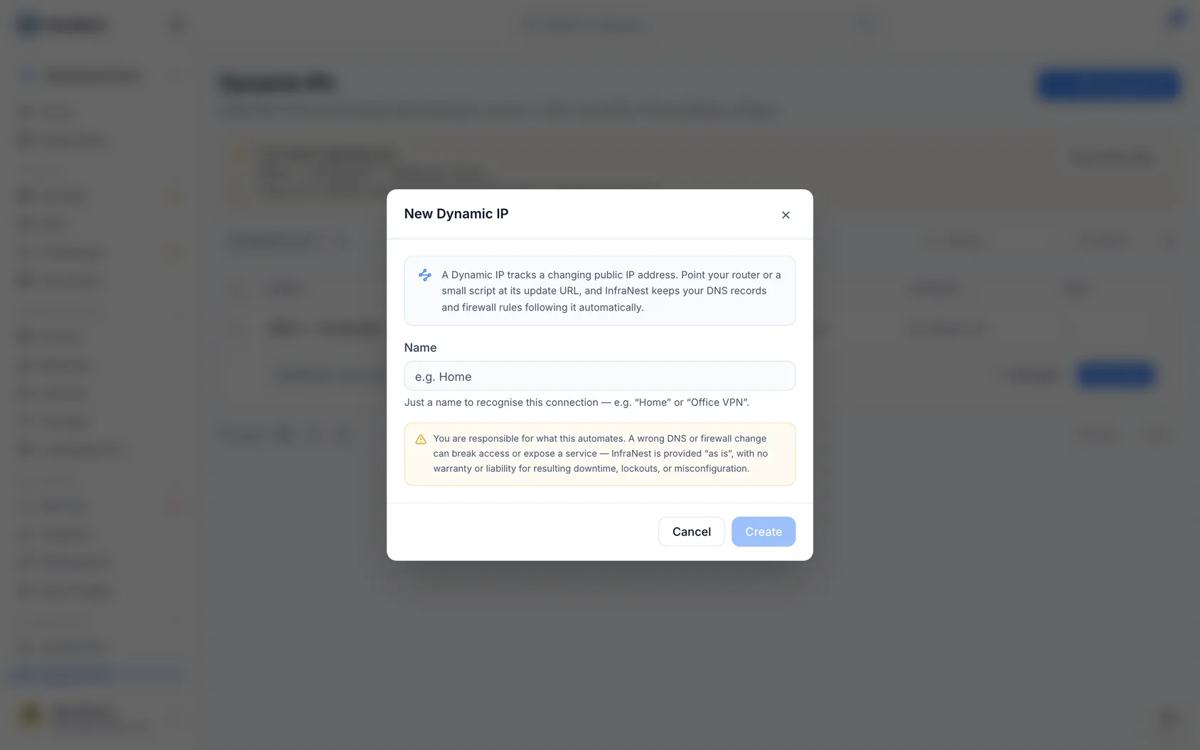 Set up Dynamic IP