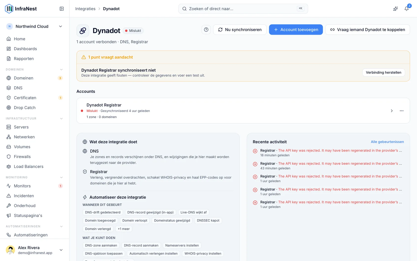 Dynadot koppelen