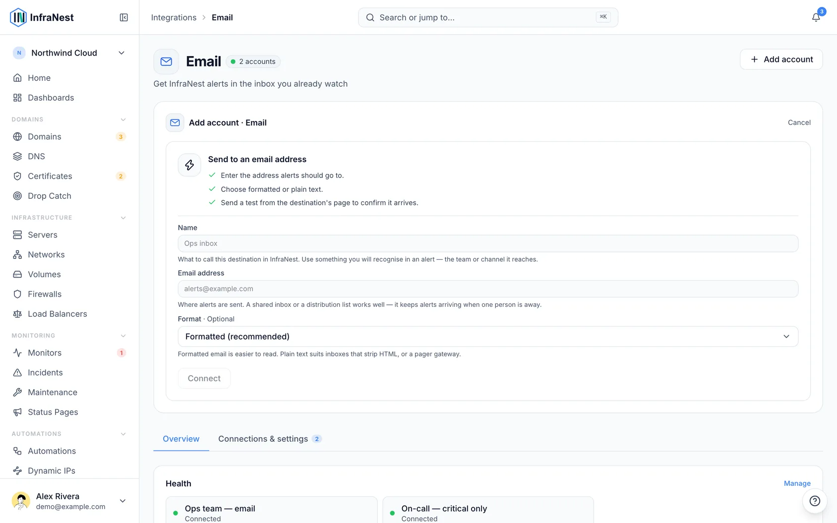 Connect email