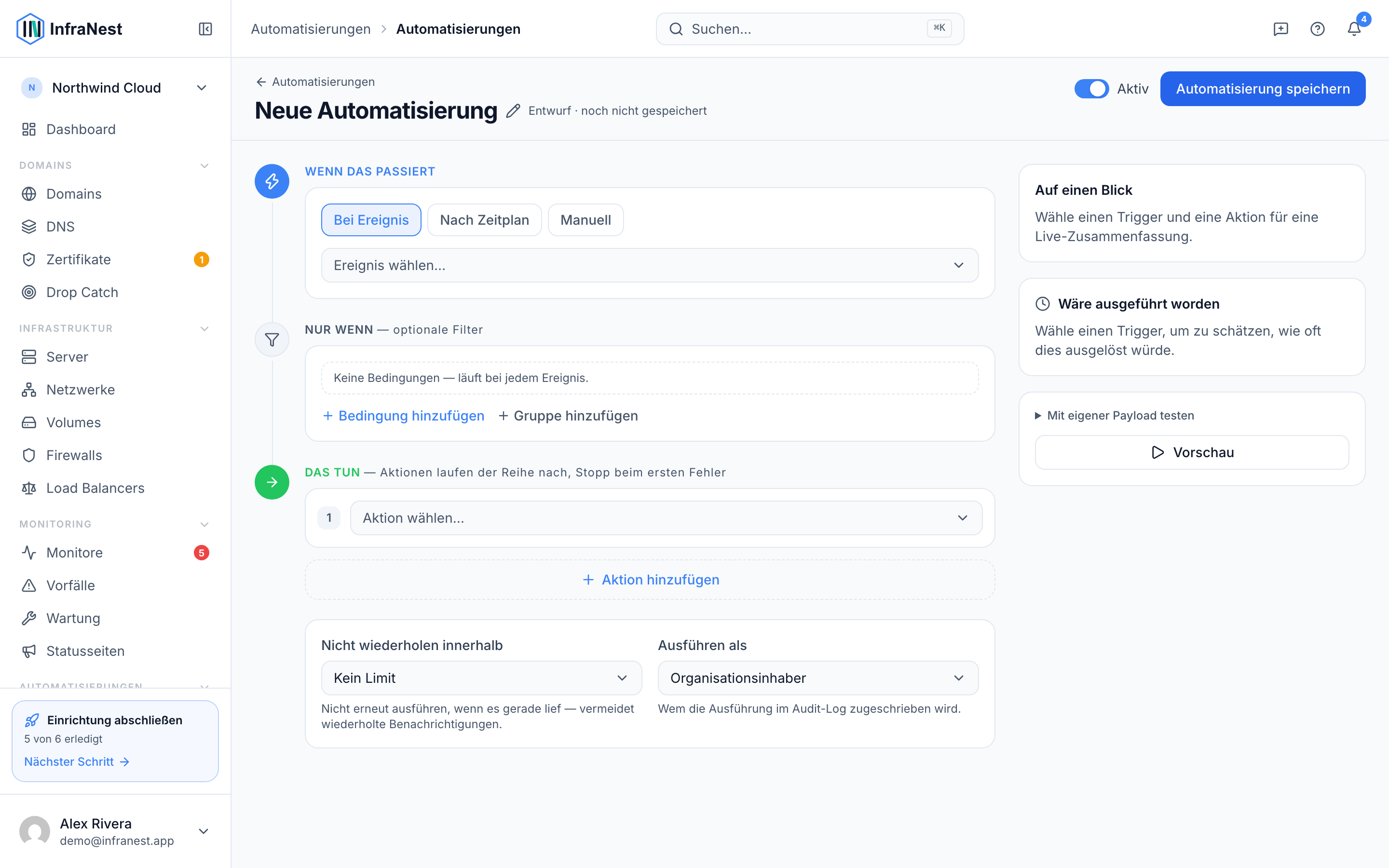 Eine Automatisierung erstellen