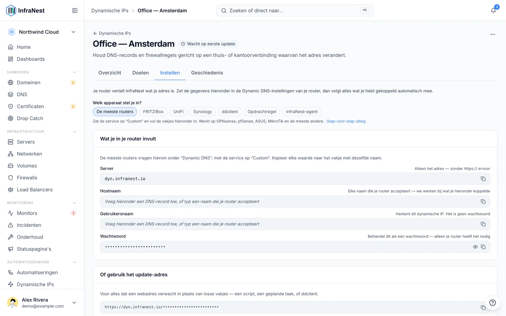 Dynamische IP instellen op je router