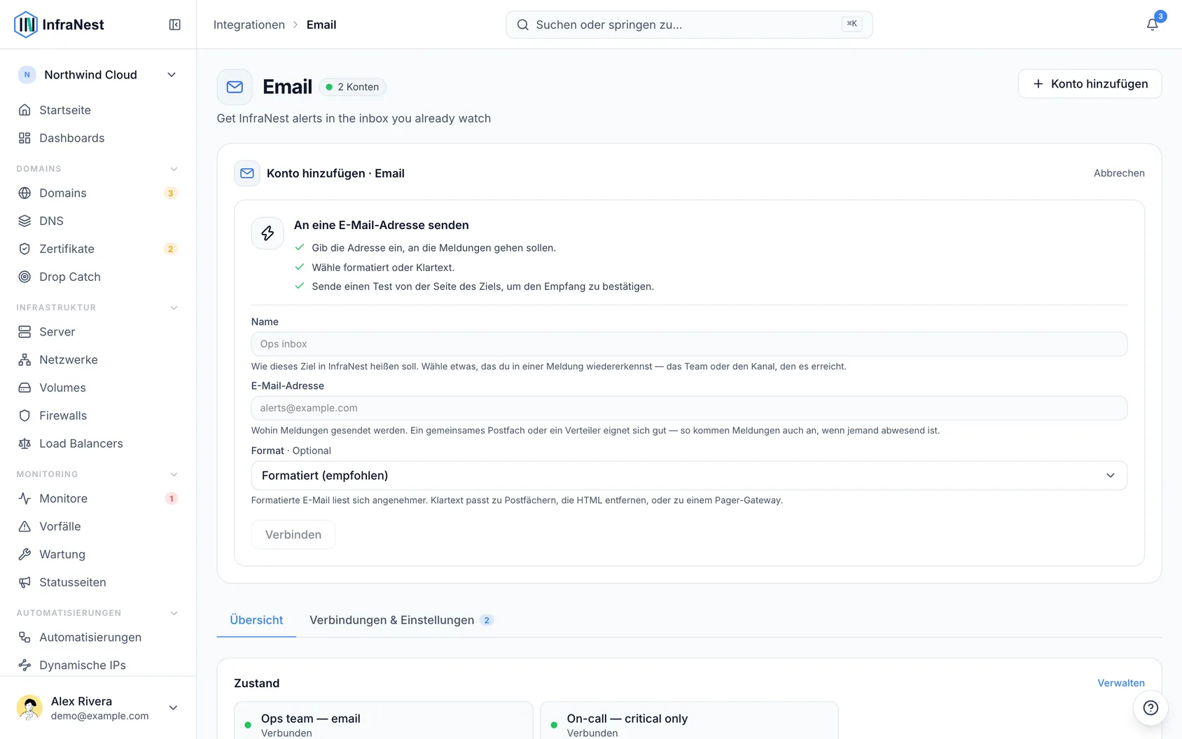 E-Mail verbinden