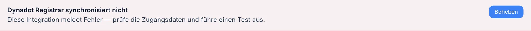 Wenn eine Verbindung nicht mehr funktioniert