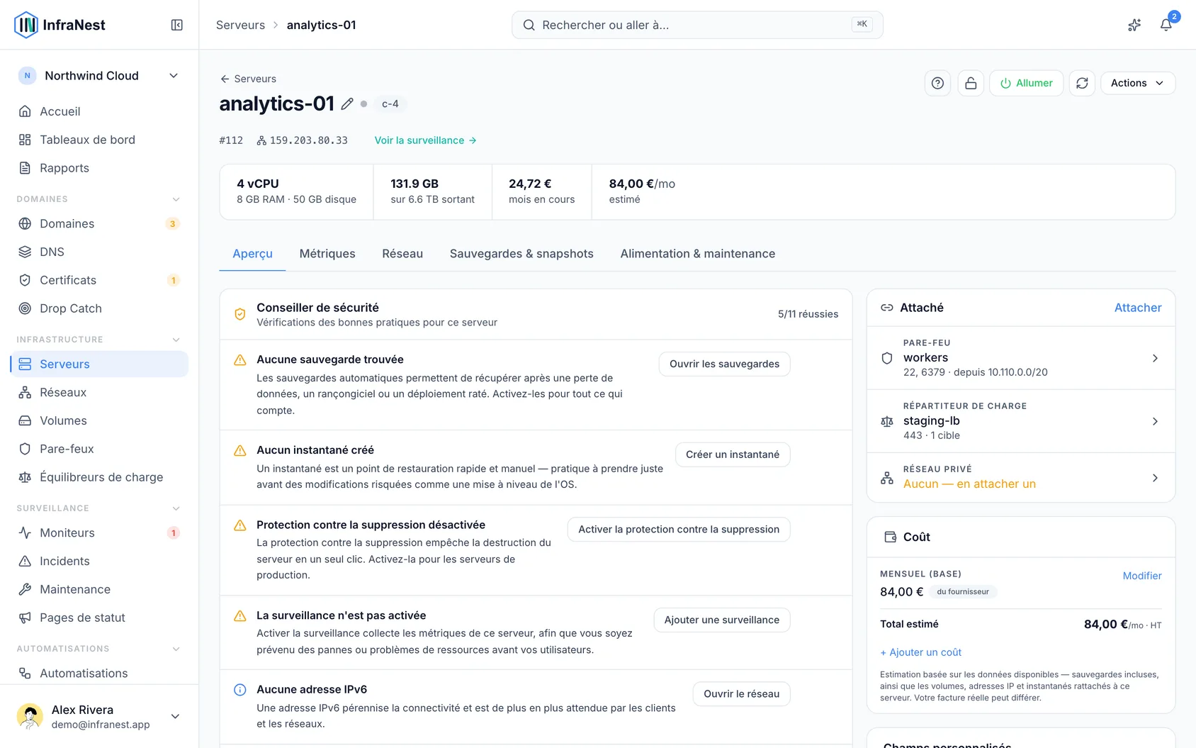 Gérer un serveur