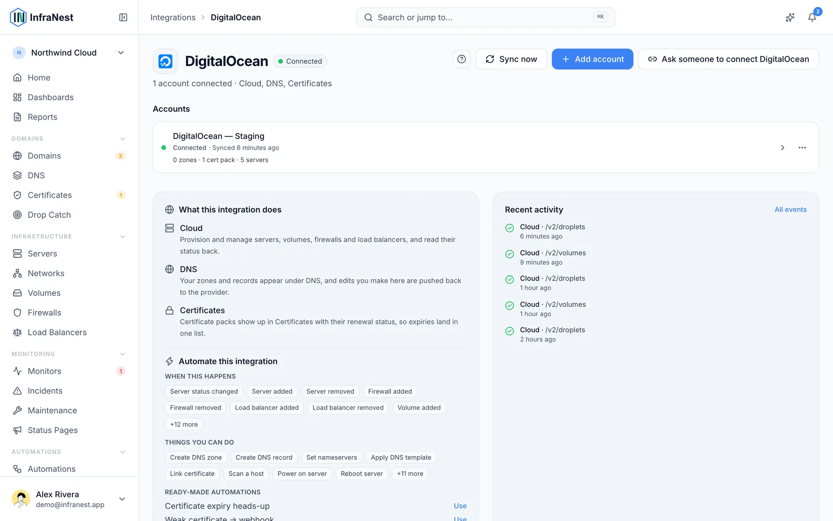 Connect DigitalOcean