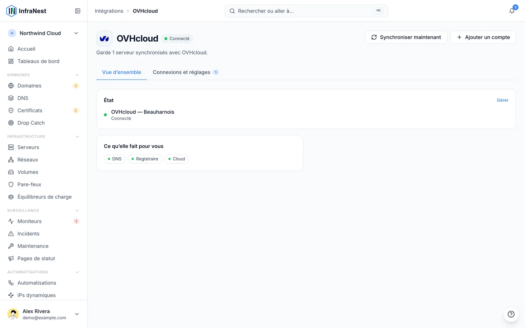 Connecter OVHcloud