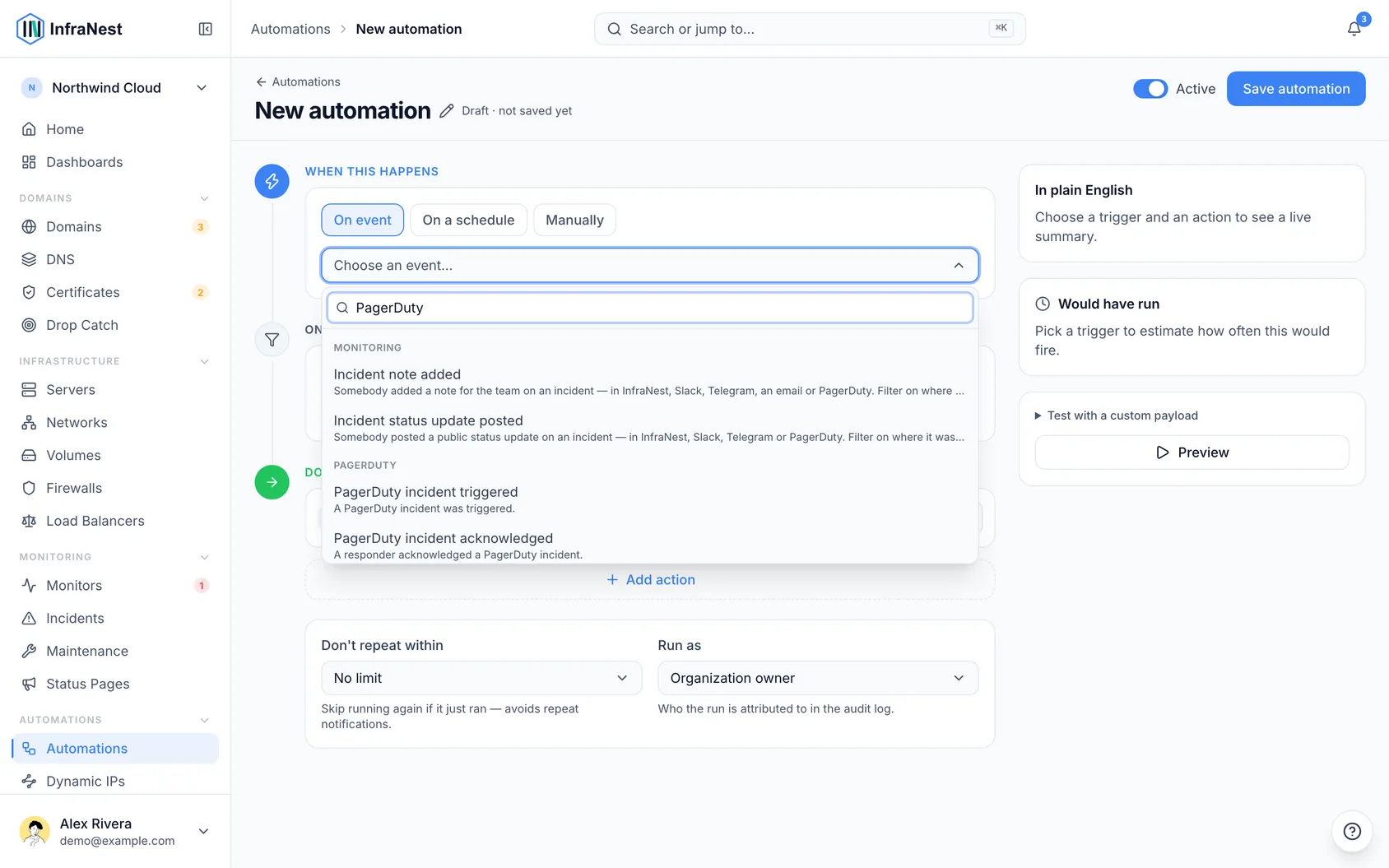 Automate with PagerDuty