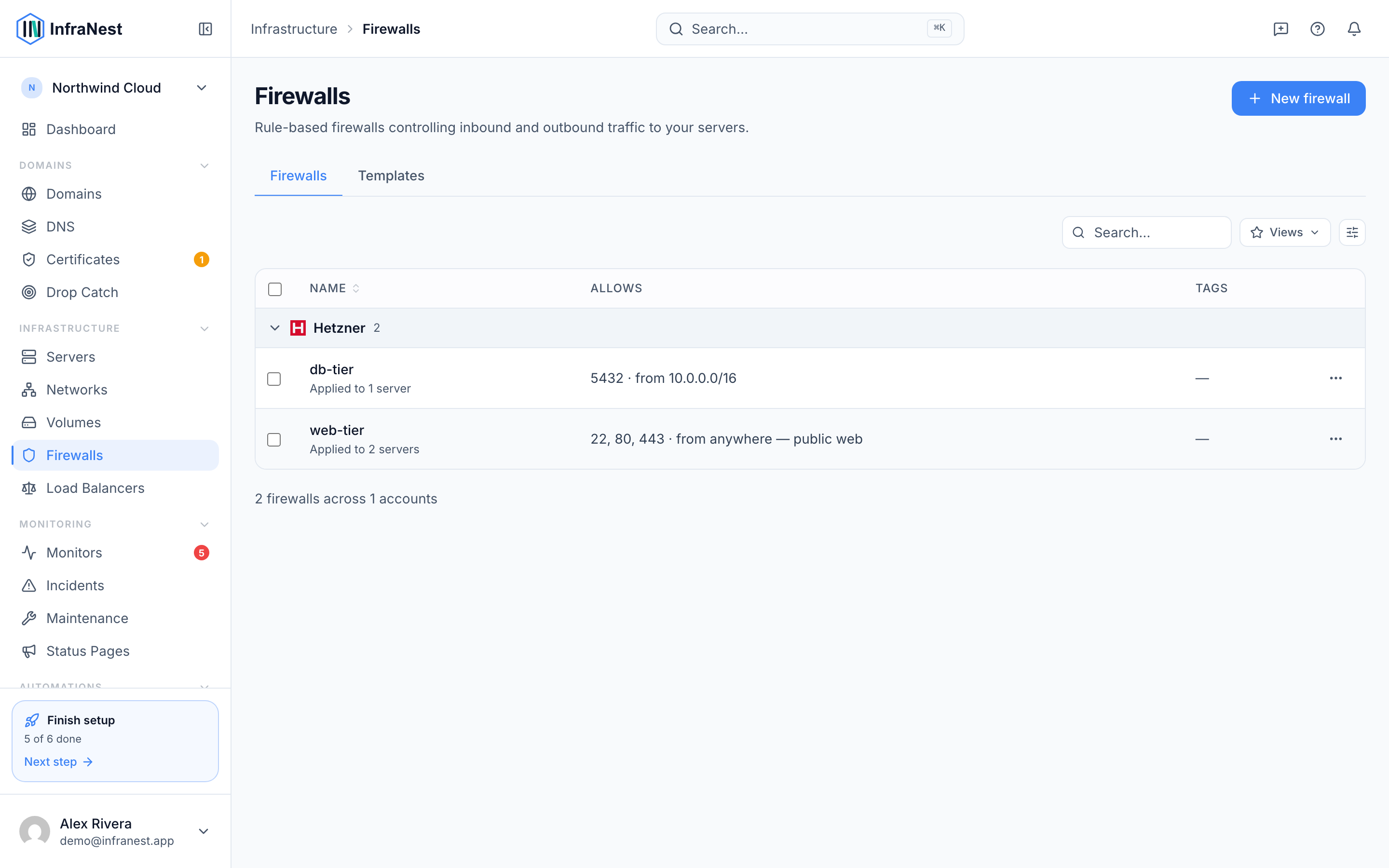 Manage firewalls