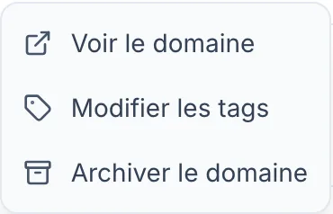 Archiver un domaine que vous ne possédez plus