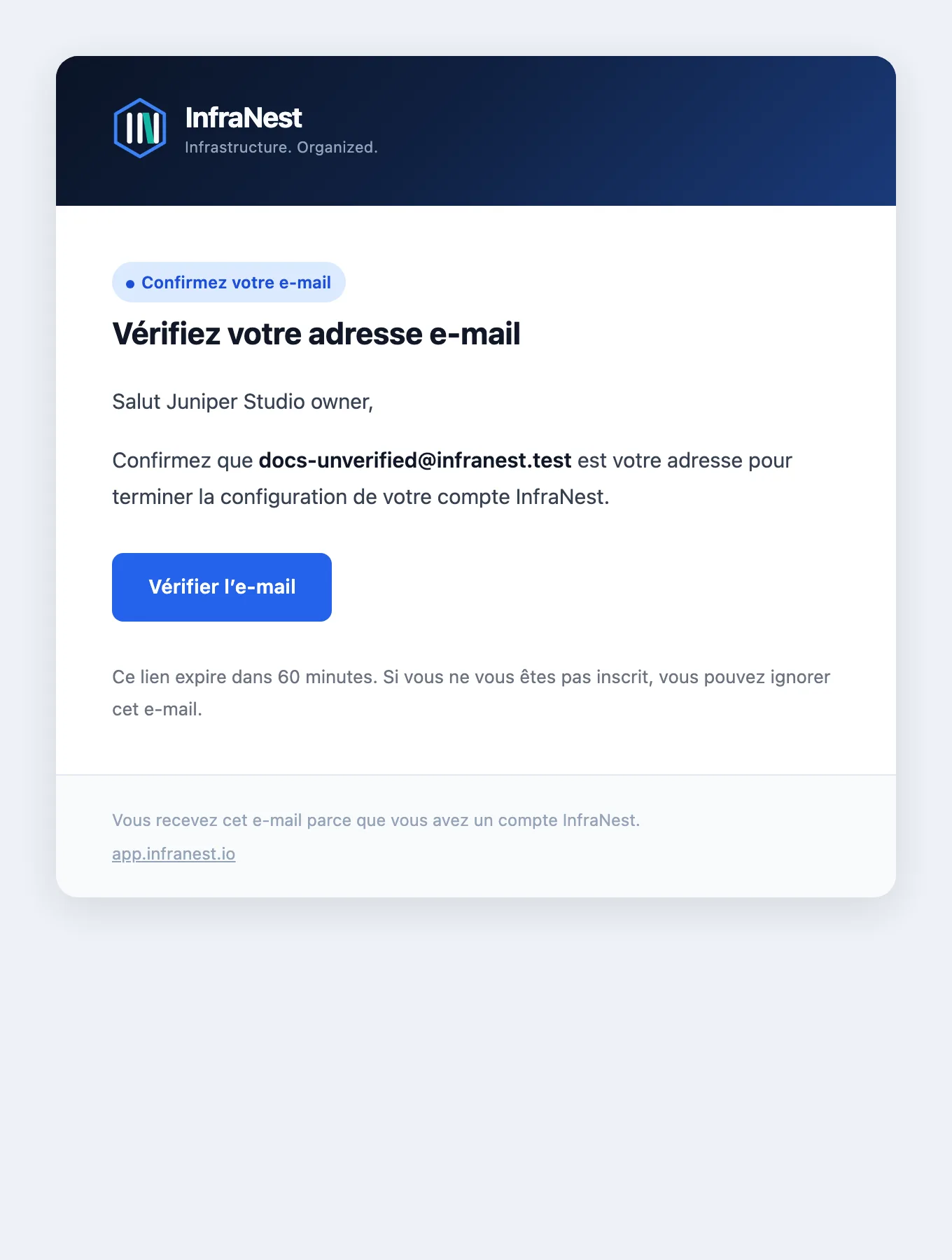 Vérifier votre adresse e-mail