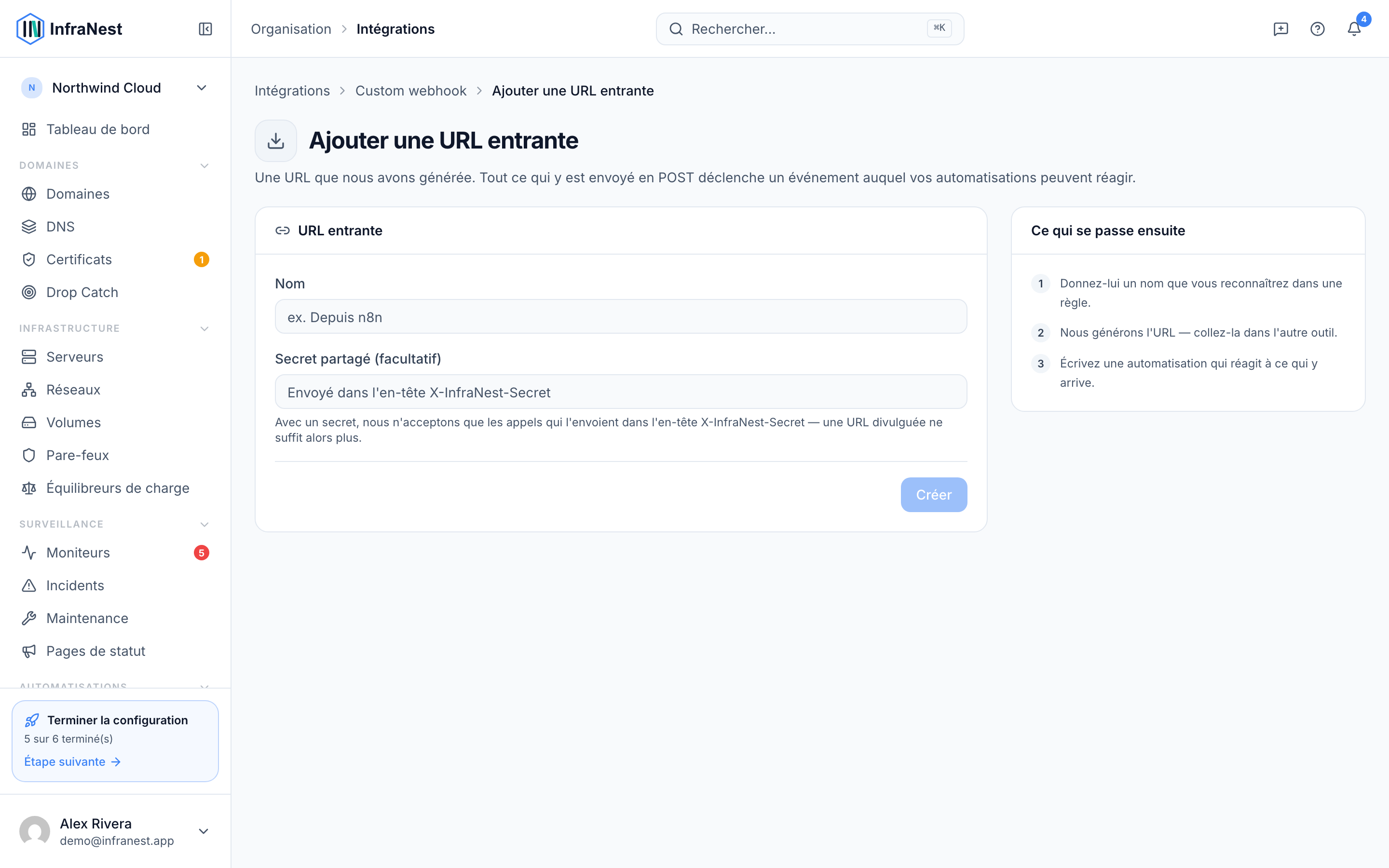 Points de terminaison entrants et webhooks sortants (2)